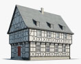半木结构房屋 3D模型