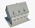 반 목조 주택 3D 모델 
