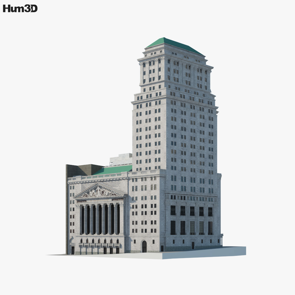 New York Stock Exchange Building Modèle 3D