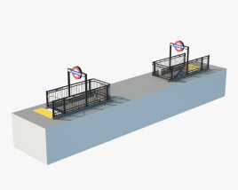 Вхід у лондонське метро 3D модель