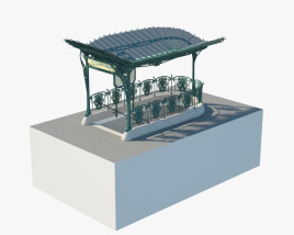 U-Bahn-Eingang Paris 3D-Modell