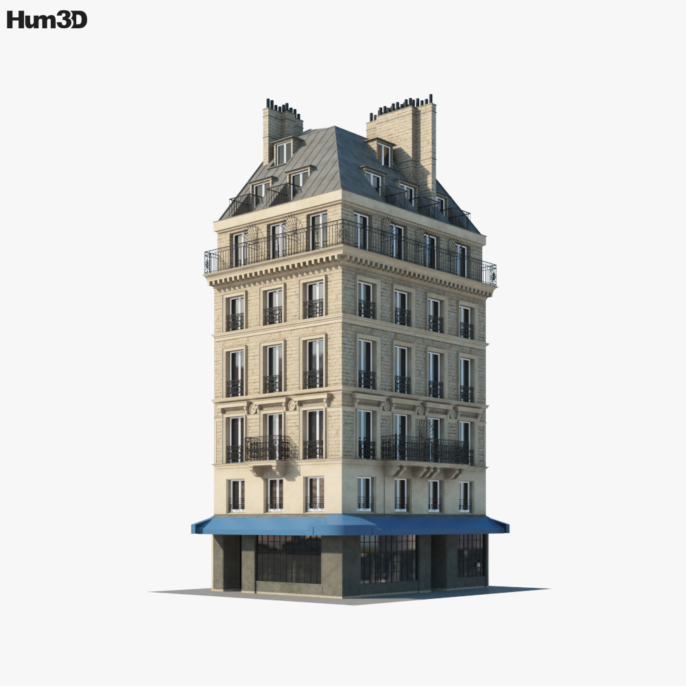 Edificio europeo V02 Modelo 3D