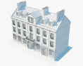 Europäisches Gebäude V03 3D-Modell