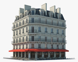 Café parisien Modèle 3D