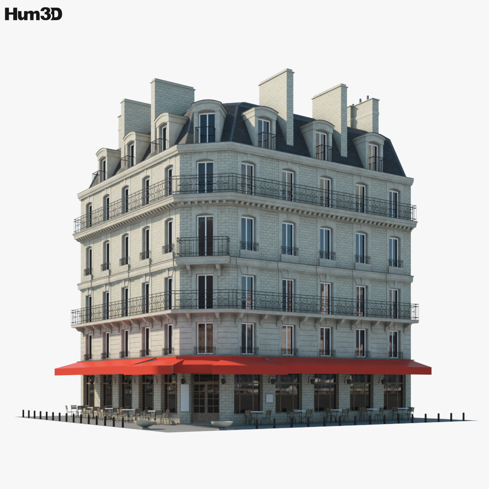paris city 3d model free blender