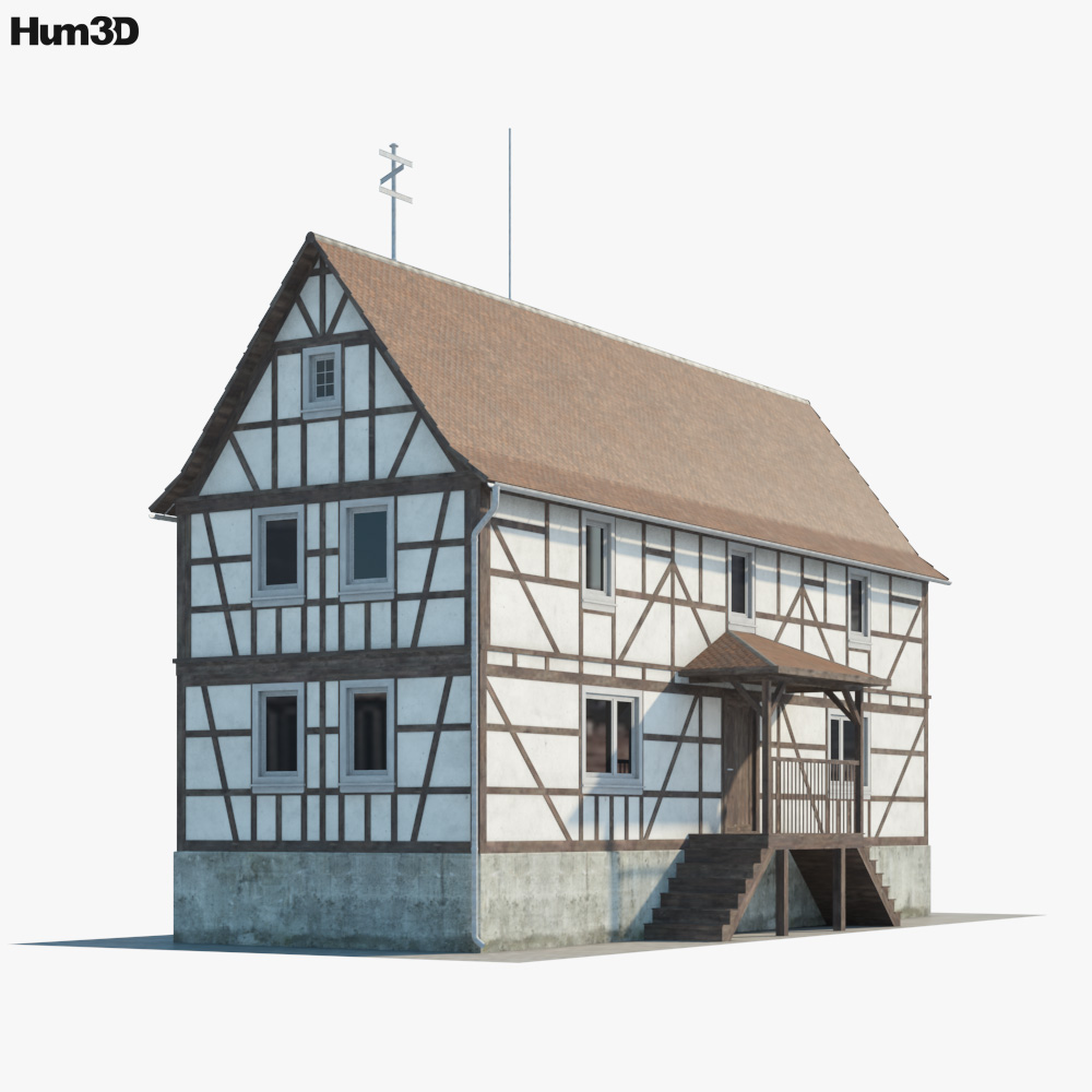 Fachwerkhaus v02 3D model