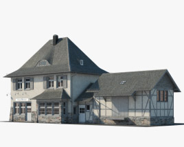 European old suburban house 3D model