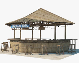 Bar de praia Modelo 3d