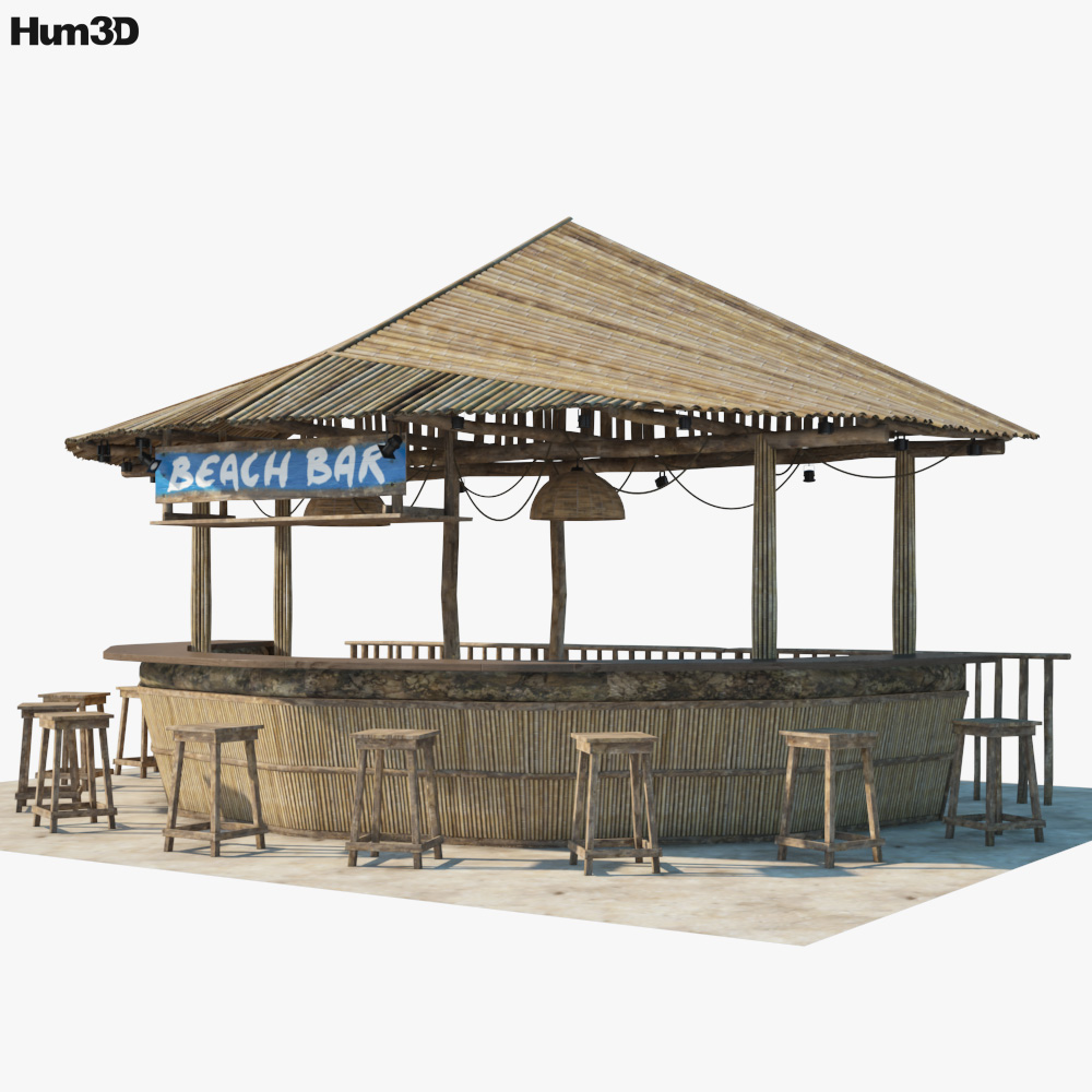 Beach bar 3D model