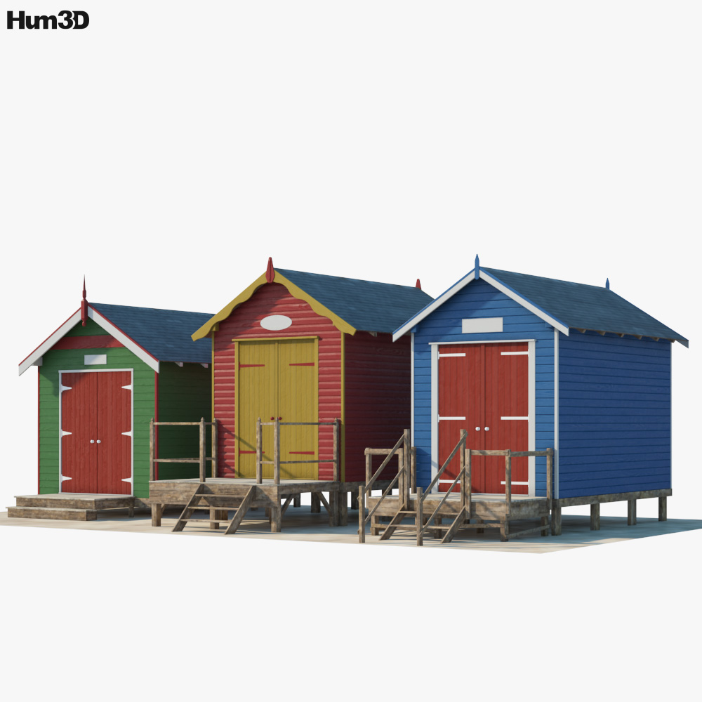 Beach hut 3D model