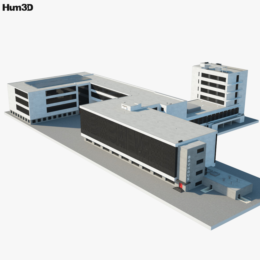 Bauhaus Dessau 3d Model Architecture On Hum3d