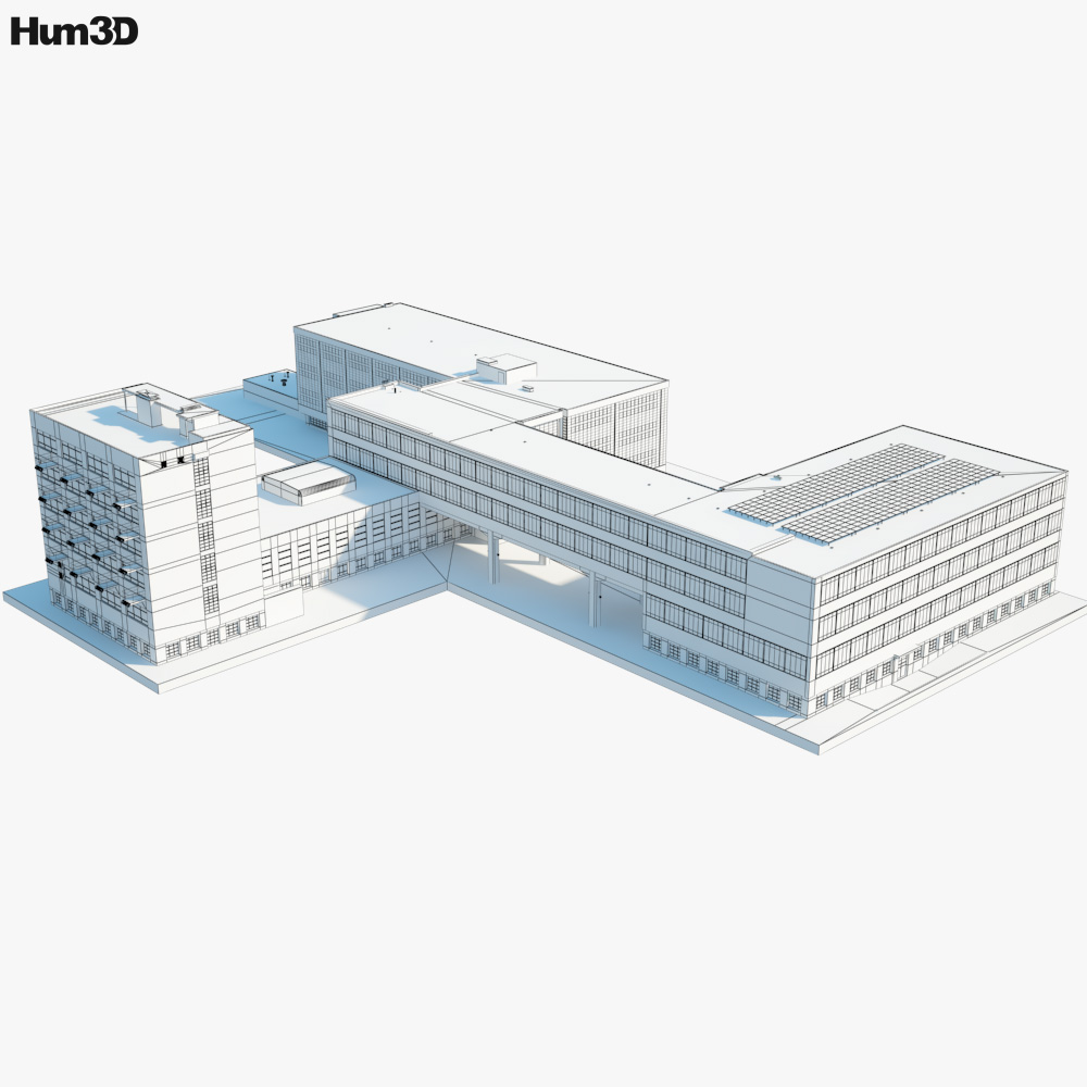 Bauhaus Dessau 3D model Architecture on Hum3D