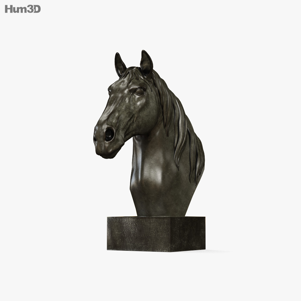 Horse Head Sculpture 3D model