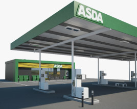 ASDA gas station 001 3D model