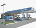 Chevron 주유소 001 3D 모델 