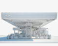 Chevron 주유소 001 3D 모델 