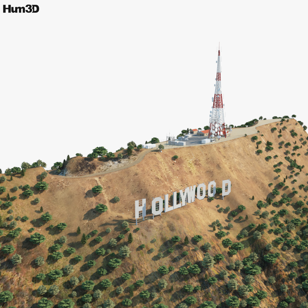 Hollywood Sign 3d Model Architecture On Hum3d