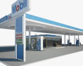Mobil gas station 001 3d model