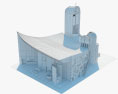 롱샹 순례자 성당 3D 모델 