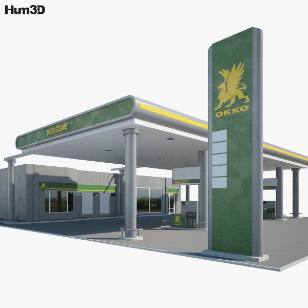 OKKO gas station 001 3D model