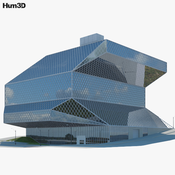 Будівля Центральної бібліотеки Сіетла 3D модель