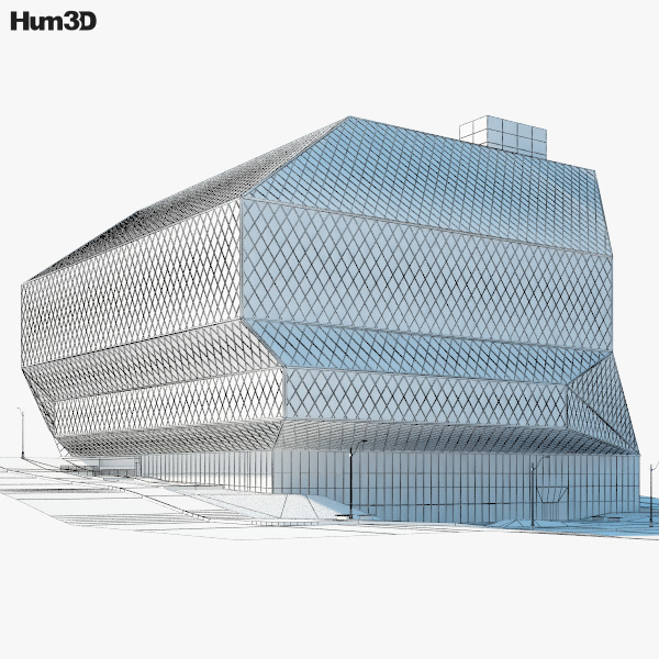 Seattle Central Library 3D model - Architecture on Hum3D