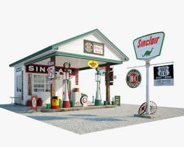 Sinclair gas station 3D model
