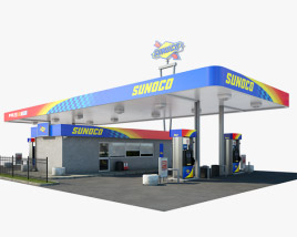 Sunoco gas station 001 3D model