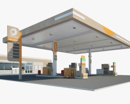 Total Access Station-service 001 Modèle 3D