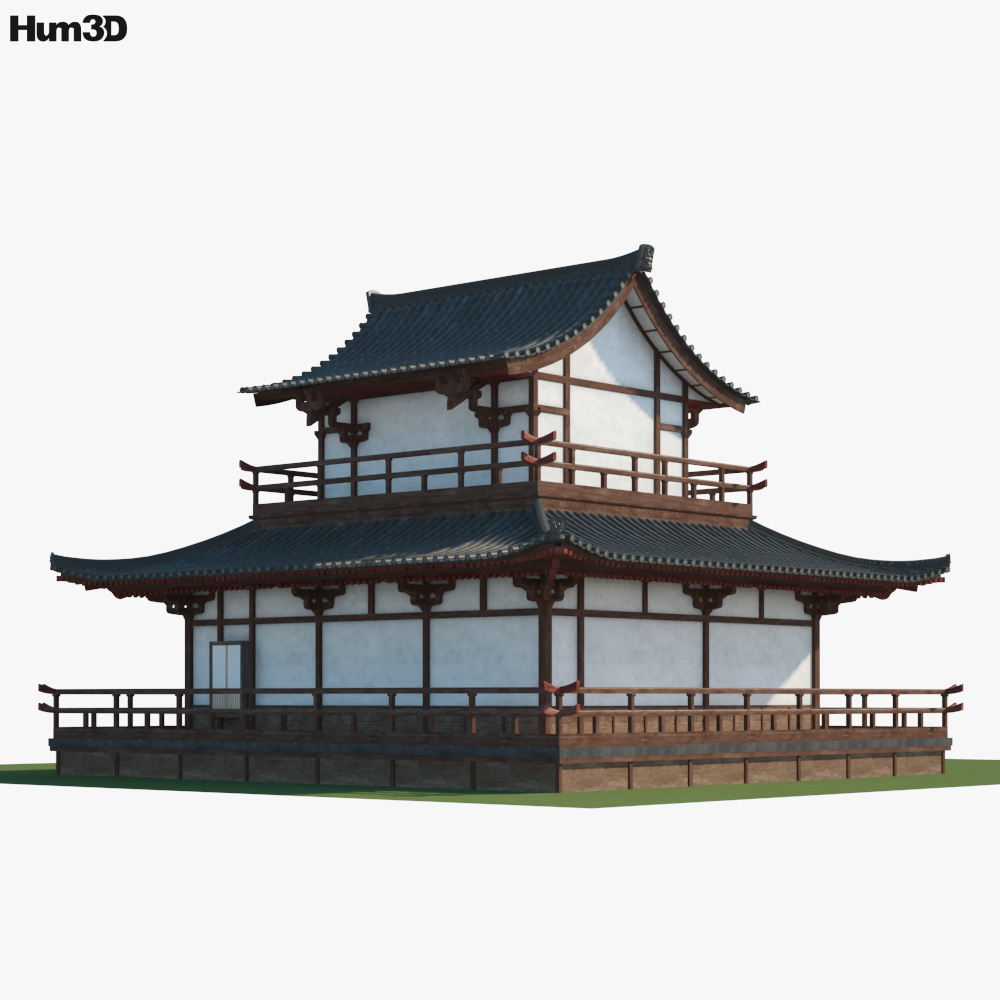 일본 전통 가옥 3D 모델 - 건축 On Hum3D