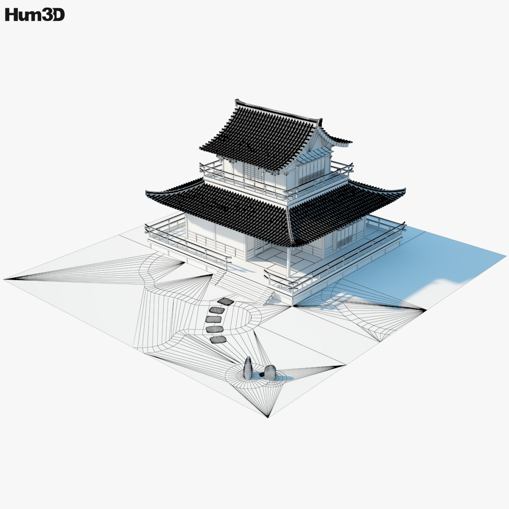 Casa tradicional japonesa Modelo 3D - Arquitectura on Hum3D