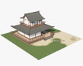 Traditionelles japanisches Haus 3D-Modell