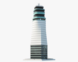 Torre de controle do aeroporto de Viena Modelo 3d