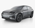 Byton Electric SUV 2020 3D模型 wire render
