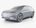Byton Electric SUV 2020 Modello 3D clay render