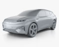Byton Electric SUV avec Intérieur 2018 Modèle 3d clay render