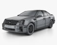 Cadillac STS 2010 3D模型 wire render