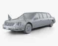 Cadillac DTS リムジン 2005 3Dモデル clay render