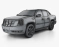 Cadillac Escalade EXT 2013 3D模型 wire render