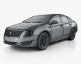 Cadillac XTS 2016 3d model wire render