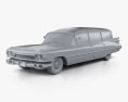 Cadillac Fleetwood 75 Miller-Meteor 영구차 1959 3D 모델  clay render