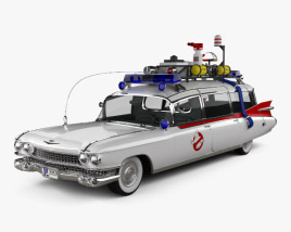 3D model of Cadillac Miller-Meteor Ghostbusters Ectomobile