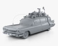 Cadillac Miller-Meteor Ghostbusters Ectomobile 3d model clay render