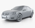 Cadillac BLS sedan 2010 3d model clay render