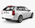 Cadillac BLS wagon 2010 3D 모델  back view