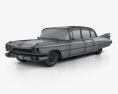Cadillac Fleetwood 75 sedan 1959 3D-Modell wire render