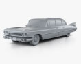 Cadillac Fleetwood 75 sedan 1959 3d model clay render