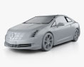 Cadillac ELR 2016 3D模型 clay render