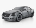 Cadillac CTS 2013 3d model wire render