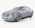 Cadillac CTS 2013 Modelo 3D clay render